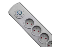 Qoltec Listwa antyprzepięciowa - 6 gniazd, 5m, szara - 1122547 - zdjęcie 2